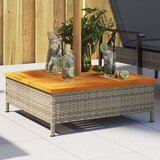  Pokrov za podstavek za senčnik siv 70x70x25 cm ratan in akacija | Shoptok.si
