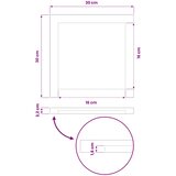  Pravokutni stolni vrh 30 x 30 x 3,2 cm Četvrtasti Slike