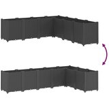  Vrtna sadilica crna 160 x 160 x 53 cm PP | shoptok.hr