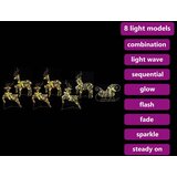 vidaXL LED jelene med 40 LED 7 pcs Zlata PET | Shoptok.si