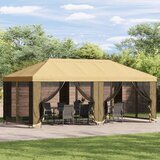 Paviljon s bočnim stranama 6 x 3 m Krem Poliester i čelik 190 | shoptok.hr