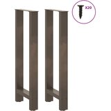  Noge za barski stol Prirodni čelik 2 kom 40 x (100-101) cm Čelik | shoptok.hr