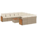 Maison Chic Seti vrtnega pohištva - Vrtna garnitura - Vrtni pohištvo set 12-delna z blazinami bež poli ratan, (21810061) | Shoptok.si