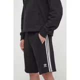 Adidas Bombažne kratke hlače Adicolor 3-Stripes črna barva, IU2337