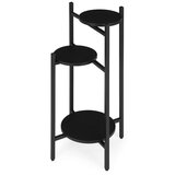 ModernHome metalni stalak za cvijeće trokatni, crni | shoptok.hr
