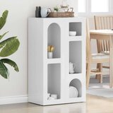  Strani šal Visok sijaj bela 59 x 35 x 100,5 cm Konstruiran les, (5000107735) | Shoptok.si