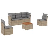  6-dijelni set vrtnih sofa s jastucima bež od poliratana | shoptok.hr