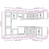  14-dijelni set kuhinjskih ormarića Porto konstruiranog drva Crna | Shoptok.si