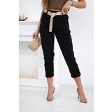 Kesi Włoski Punto trousers with belt black Cijene