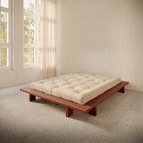 Karup Design Zakonska postelja iz masivnega bora brez vzglavja z letvenim dnom 180x200 cm v barvi terakote Japan – | Shoptok.si