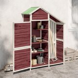 The Living Store Vrtna lopa za orodje mocha 120x53,5x170 cm trdna borovina - Vrtna Lopa Za Orodje, (21419096) Cene