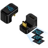 INF 240W TYPE-C ženski na TYPE-C moški digitalni U-oblika adapter (2 kosa) Black, (5000291488) | Shoptok.si