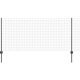 vidaXL Euro Ograja z 22 U Stebrički Siva 1x25 m Jeklo | Shoptok.si