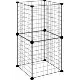  Kavez za kućne ljubimce s 8 panela crni 35 x 35 cm čelični | shoptok.hr