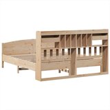 vidaXL Krevet s regalom za knjige bez madraca 180x200 cm od borovine | shoptok.hr