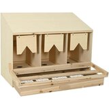  Gnijezdo za kokoši s 3 odjeljka 93x40x65 cm masivna borovina | shoptok.hr