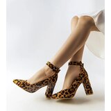 Gemre Block Heel Leopard Print Pumps Achen | Shoptok.si