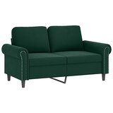  2-dijelni set sofa s jastucima tamnozeleni baršunasti | shoptok.hr