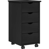  Set ormara za radne stolove 2 kom. Crna Masivna borovina | shoptok.hr