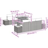 vidaXL set vrtne blagovaonice od 7 komada s jastučićima crnog poly ratana akacije | shoptok.hr