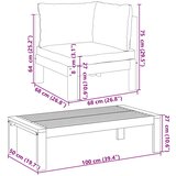  2-dijelni set vrtnih sofa s jastucima masivno bagremovo drvo | shoptok.hr