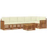  Set vanjskih sofa 7 kom. Prirodna i krem Poliester | shoptok.hr