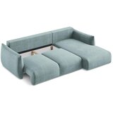 Makamii Plava sklopiva kutna garnitura (s desnim kutom/s ležaljkom) Leila – | shoptok.hr