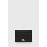 Polo Ralph Lauren Kožni etui za kartice za žene, boja: crna