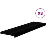  Gazišta stepenice 8 kom tamnosmeđi 90x25x2 cm masivna hrast | shoptok.hr
