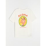 Sinsay Pamučna majica s natpisom Aloha | shoptok.hr