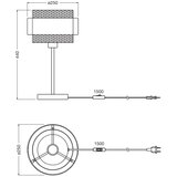 Osram Stona lampa DECOR HORNET 1xE27/10W/230V crna/zlatna | Eponuda.com