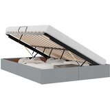Krevet s od storage Svijetlo siva 135 x 190 cm tkanina | Eponuda.com