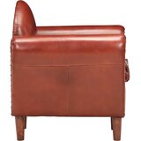  Zaobljena fotelja od prave kože 77 x 65 x 79 cm smeđa | Shoptok.si