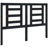  Posteljno vzglavje črno 126x4x100 cm trdna borovina, (20647309) | Shoptok.si