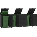  Spremište za 5 kante za otpad crno 345x79x117 cm čelično | shoptok.hr