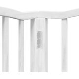 vidaXL Ograda za pse z vrati zložljiva 15 panelov bela 750 cm les | Shoptok.si