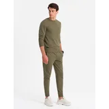 Ombre BASIC men's cotton sweatshirt set BASIC sweatshirt + joggers