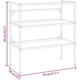  Okvir za kupaonski umivaonik crni 79 x 38 x 83 cm željezni | Eponuda.ba