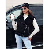 DStreet Women&#039;s suede vest with fur WOOLZIP black | shoptok.hr