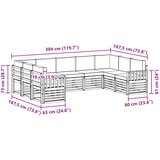  Set vanjskih sofa 7 pcs Bijela i svijetlosiva | Eponuda.com