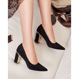 Resti Black women's eco-suede post pumps Afrogosa | shoptok.hr
