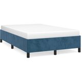 vidaXL Posteljni okvir temno moder 120x190 cm žamet Cene