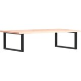  Zidna polica za umivaonik od čelika i masivne hrastovine Smeđa 100 x 60 x 2 cm | shoptok.hr