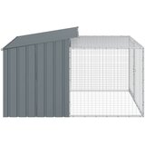  Kućica za pse s ograđenim prostorom antracit 153x194x110 cm pocinčani čelik | shoptok.hr