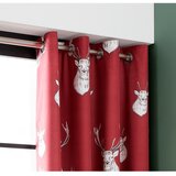Catherine Lansfield Rdeče zavese v kompletu 2 ks 168x183 cm Munro Stag Check – | Shoptok.si