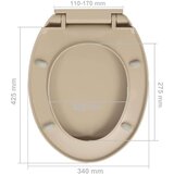  WC deska s počasnim zapiranjem bež ovalna, (20609066) | Shoptok.si
