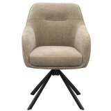 Unique Furniture Smeđe-siva podstavljena blagovaonska stolica s naslonima za ruke Avola – | shoptok.hr
