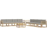  Set vanjskih sofa 9 pcs Bijela i svjetlosiva 79 x 79 x 37 cm | shoptok.hr