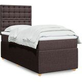 Maison Chic Box spring postelja - Vzmetna postelja z vzmetnico temno rjava 100x200 cm blago SL23893, (21891292) | Shoptok.si