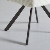 Bessagi Home Stol Fina, Bež, Rebrasti Žamet | Shoptok.si